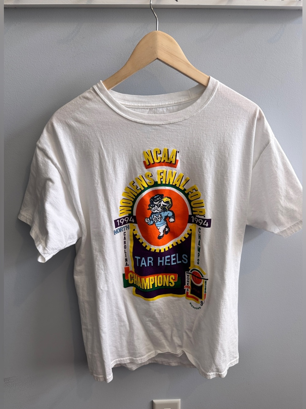 Champion White Tar Heels 1994 Women's Final Four Graphic Tee